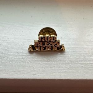 Little gold God Bless America pin
